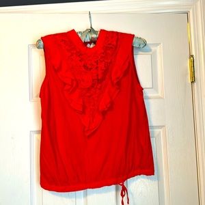 Tiny brand for Anthropologie  embellished cotton shell.